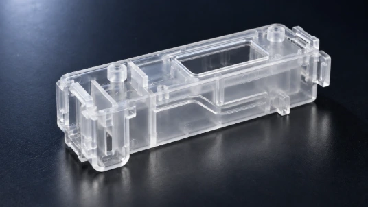 Pièce transparente en plastique injecté pour le secteur médical
